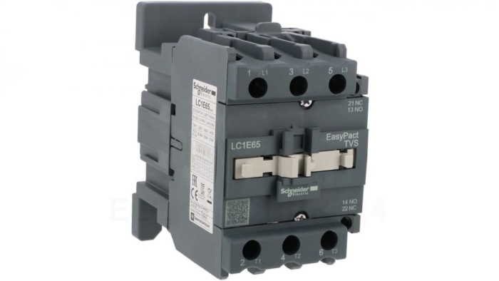 Stycznik mocy Easy TeSys Control AC-3, 65A, 3P (1NO 1NC), cewka 230V AC, 50/60Hz LC1E65P7