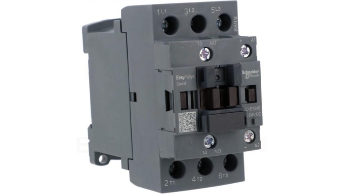 Stycznik mocy Easy TeSys Control AC-3, 38A, 3P (1NO), cewka 24V DC LC1E3810BD