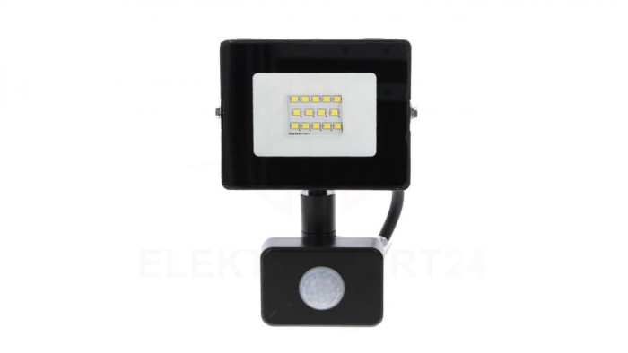NAŚWIETLACZ LED SMD KASTEL 10W 4000K 800LM IP65 CZARNY CZ. PIR C64-S-LFK-010BL-4K