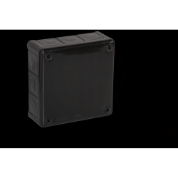 Puszka n/t hermetyczna 118x118x46mm IP55 czarna 05