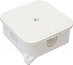 Puszka natynkowa hermetyczna pusta 85x85x35 IP44 400V biała