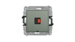 MINI Mechanizm gniazda głośnikowego pojedynczego, bez pola opisowego szałwiowy 61MGGBO-1