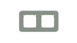 MINI Ramka uniwersalna podwójna zaokrąglona z tworzywa szałwiowy 61MRTZ-2