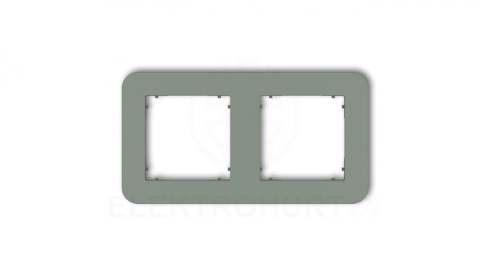 MINI Ramka uniwersalna podwójna zaokrąglona z tworzywa szałwiowy 61MRTZ-2