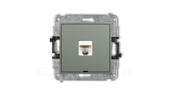MINI Mechanizm gniazda komputerowego pojedynczego 1xRJ45, kat. 5e, 8-stykowy, bez pola opisowego szałwiowy 61MGKBO-1