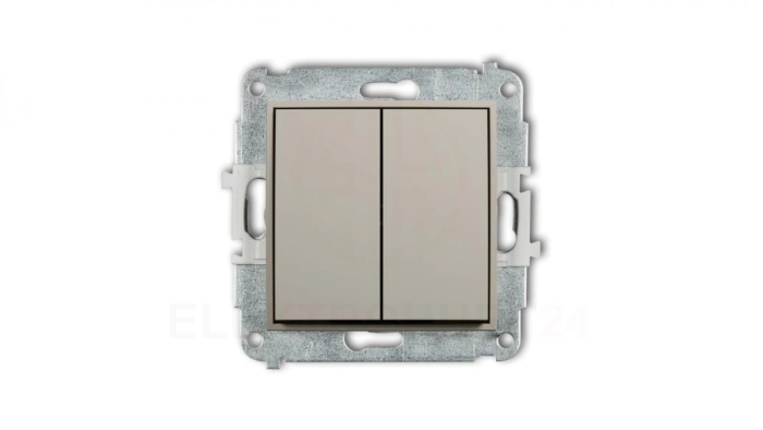 MINI Mechanizm łącznika podwójnego krzyżowego (dwa klawisze bez piktogramu) taupe 60MWP-66.1