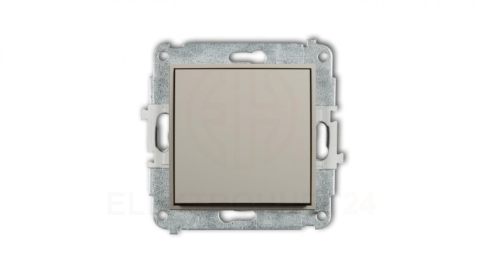 MINI Mechanizm łącznika zwiernego, jednobiegunowego (jeden klawisz bez piktogramu) taupe 60MWP-4.1