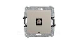 MINI Mechanizm gniazda antenowego pojedynczego TV, bez pola opisowego taupe 60MGTVBO-1