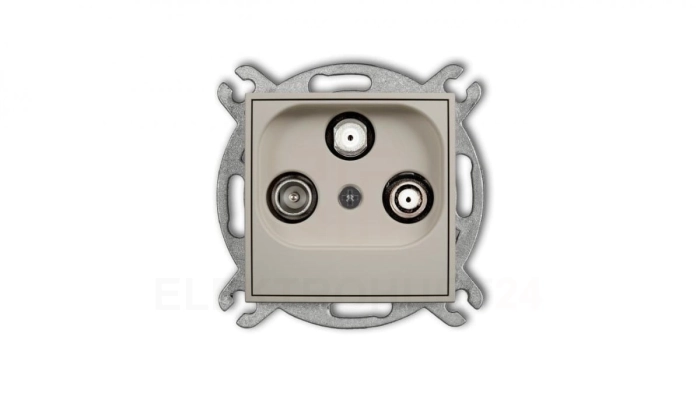 MINI Mechanizm gniazda abonenckiego 2 wyjścia SAT + TV taupe 60MGSN