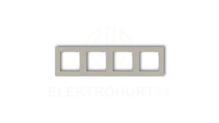 MINI Ramka uniwersalna poczwórna kwadratowa z tworzywa taupe 60MR-4