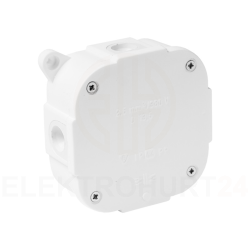 Puszka n/t hermetyczna pusta 88x88x40mm IP44 biała