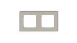 MINI Ramka uniwersalna podwójna kwadratowa z tworzywa taupe 60MR-2
