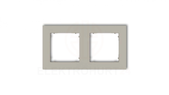 MINI Ramka uniwersalna podwójna kwadratowa z tworzywa taupe 60MR-2