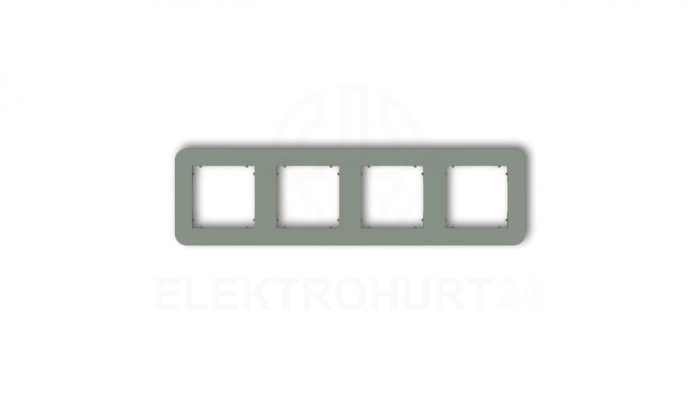 MINI Ramka uniwersalna poczwórna zaokrąglona z tworzywa szałwiowy 61MRTZ-4