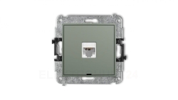 MINI Mechanizm gniazda komputerowego pojedynczego 1xRJ45, kat. 6, 8-stykowy, bez pola opisowego szałwiowy 61MGKBO-3