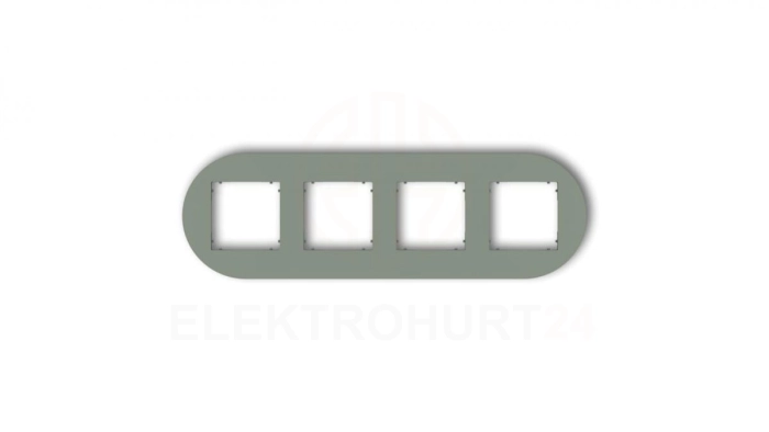 MINI Ramka uniwersalna poczwórna okrągła z tworzywa szałwiowy 61MRTO-4