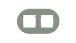 MINI Ramka uniwersalna podwójna okrągła z tworzywa szałwiowy 61MRTO-2