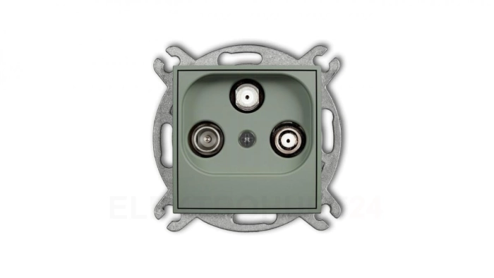 MINI Mechanizm gniazda abonenckiego 2 wyjścia SAT + TV szałwiowy 61MGSN