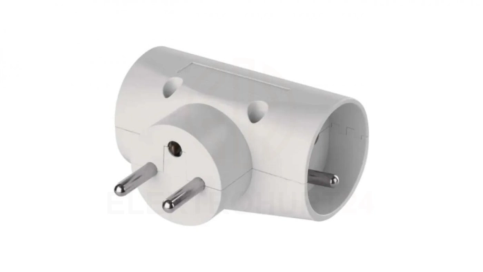 Rozgałęźnik wtyczkowy 2x2P+Z +1xEuro biały P0023N