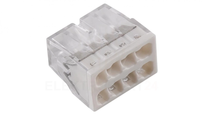 Szybkozłączka 2,5mm2, 8 styków, biała, E.4184T /50szt./