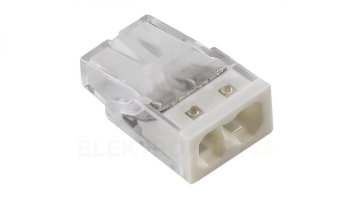 Szybkozłączka 2,5mm2, 2 styki, biała, E.4180T /100szt./
