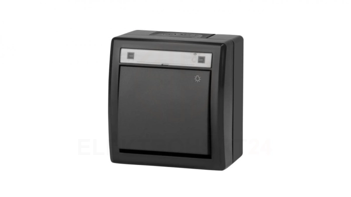 AQUANT 2K łącznik natynkowy zwierny światło IP55 antracytowy 5004-17