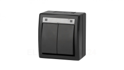 AQUANT 2K łącznik natynkowy świecznikowy IP55 antracytowy 5002-17