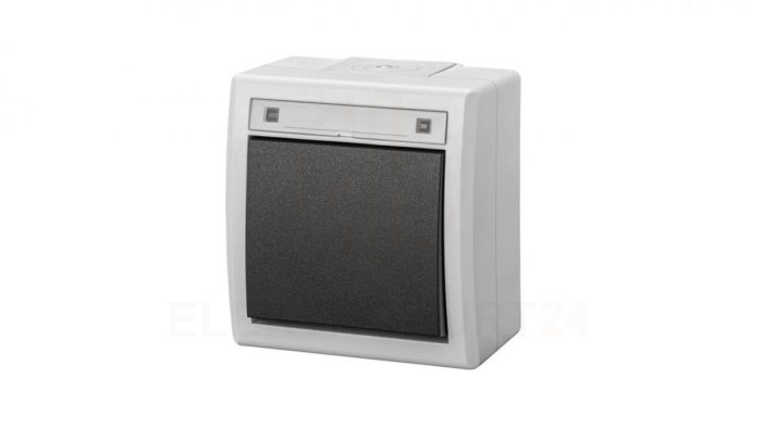 AQUANT 2K łącznik natynkowy 1-biegunowy (schodowy) IP55 szary 5001-10