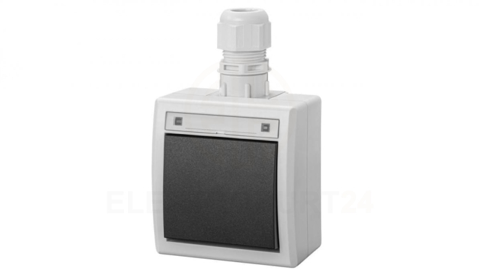 AQUANT 2K łącznik natynkowy 1-biegunowy (schodowy) IP65 szary 5001-65