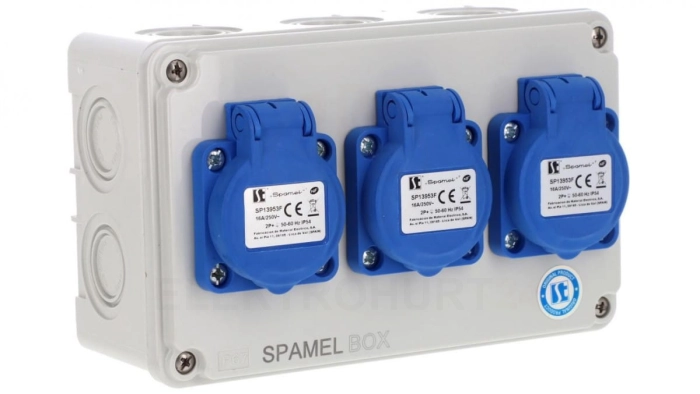 Rozdzielnica 3x3x16A INA=16A IP54 SB-001705-S0040-54