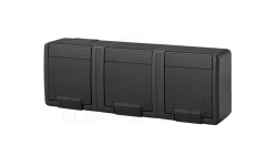 AQUANT 2K gniazdo natynkowe potrójne z uziemieniem 3x2P+Z IP55 antracytowy 5043-17