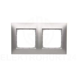 Simon 54 Premium Ramka podwójna srebrny mat /do ka