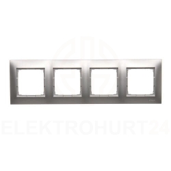 Simon 54 Premium Ramka poczwórna srebrny mat /do k