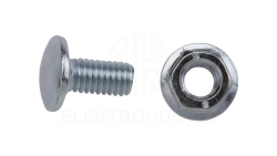 Śruba z łbem grzybkowym + nakrętka ząbkowana SGKM6x12 /100szt./ 651141