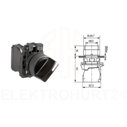 Przycisk piórkowy 2 pozycyjny XB5-AD25 1NO+1NC