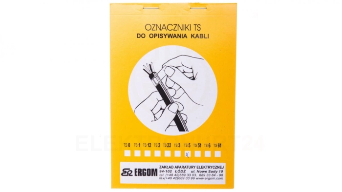 Oznacznik do opisywania ręcznego TS 5 biały E04ZP-02010100500 /50szt./
