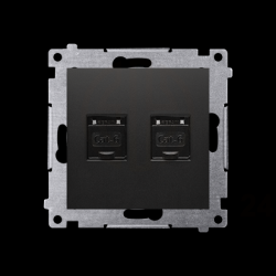 Simon 54 Gniazdo komputerowe podwójne 2xRJ45 kat.6