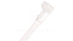 Opaska kablowa otwierana wielokrotnie 350x7,5mm biała BMWB5254E /100szt./