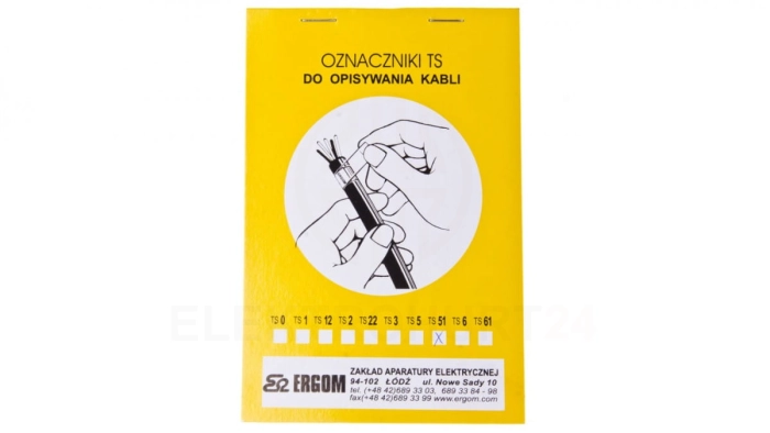 Oznacznik do opisywania ręcznego TS 51 biały E04ZP-02010100700 /20szt./