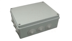 Puszka n/t hermetyczna 380x300x120 12 dławików IP65 szara S-BOX 706