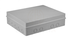 Puszka n/t hermetyczna 460x380x120 18 osłabień IP65 szara S-BOX 816