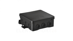 Puszka naścienna 75x40x75mm z dławnicą zintegrowaną samozatrzaskowa, bezhalogenowa, seria FASTBOXiHOOK czarna IP54 NS5 35360107