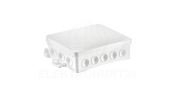 Puszka naścienna 90x40x135mm z dławnicą zintegrowaną samozatrzaskowa, bezhalogenowa, seria FASTBOXiHOOK biała IP54 NS9 35404106