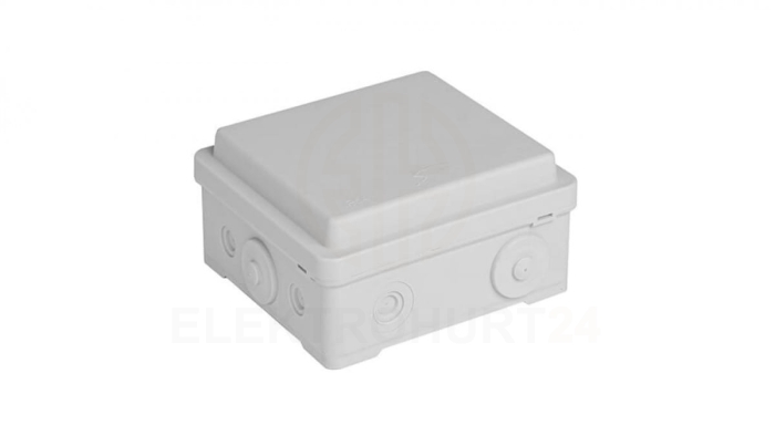 Puszka naścienna przyłączeniowa 100x52x100 mm, z 4 dławnicami, IP54, odporna na UV, NPP100 szara 35380002