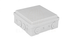 Puszka naścienna przyłączeniowa 130x52x130 mm, z 4 dławnicami, IP54, odporna na UV, NPP130 szara 35390002