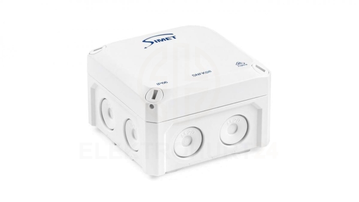 Puszka naścienna 85x85x54mm IP66 z membranami biała SNFK08 83168006