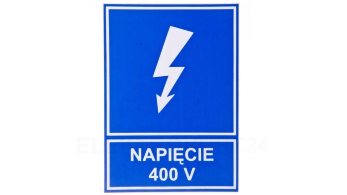 Tabliczka /znak informacyjny/ TZI 52X74S NAP.400V E04TZ-01041110900 /10szt./