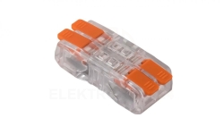 Szybkozłączka z dźwignią przelotowa 4x 0,2-2,5mm2 przezroczysta E.4194/2 /50szt./