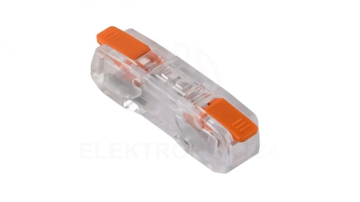 Szybkozłączka dwustronna, pojedyncza, 2x 0,2-2,5mm2, 2 styki, przezroczysta, E.4194/1 /100szt./