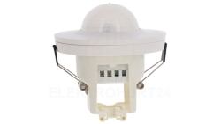 Czujnik obecności i zmierzchu PD-24 COM1 podtynkowy IP20 z łapkami okrągły biały ST087852